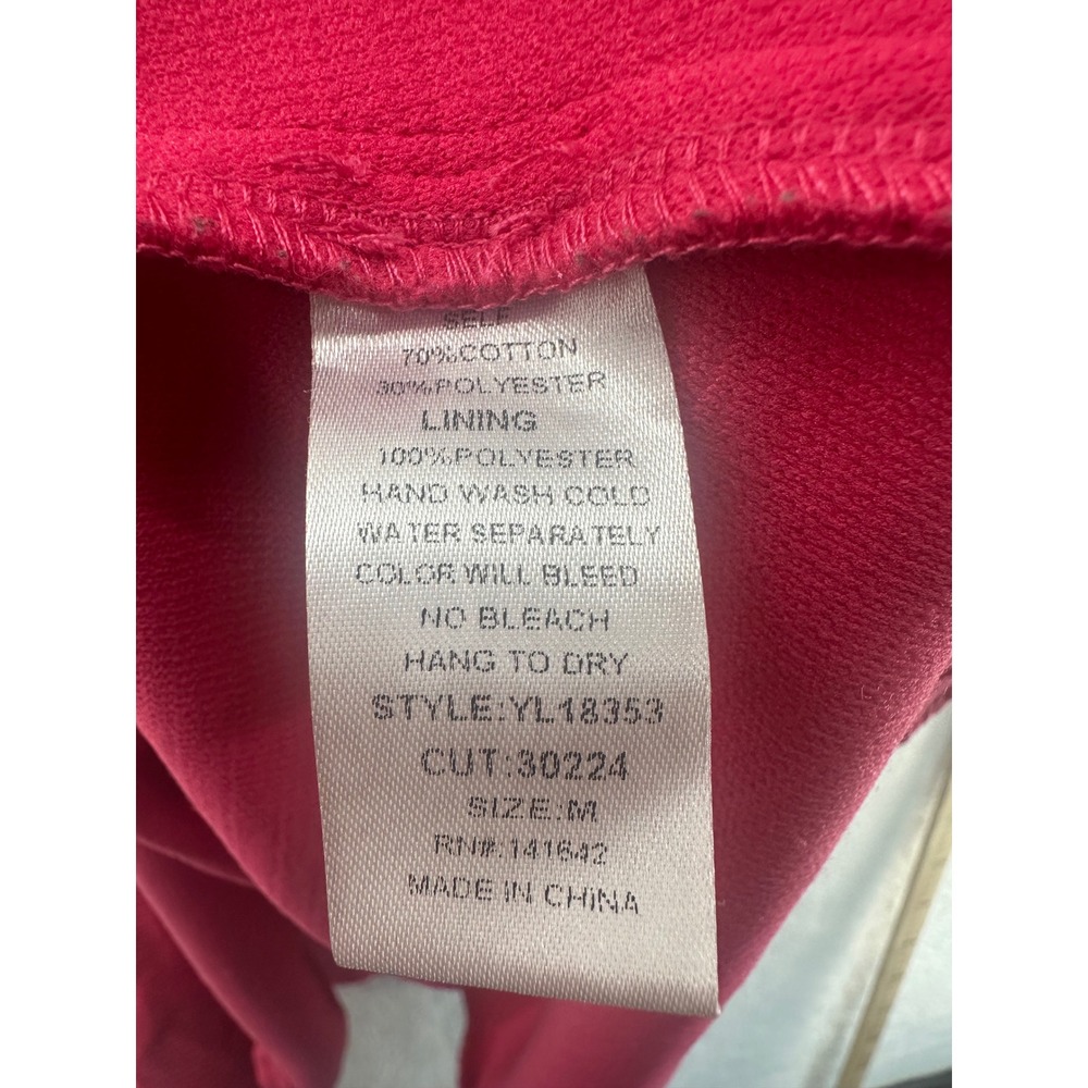 UA Los Angeles Pink Textured Fit Flare Mini Dress Cutout Back Sleeveless M - Picture 8 of 11